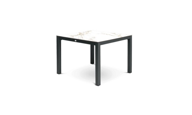 Briga Dutch Table Dekton steen Blad kleur Entzo Charcoal Frame / Entzo (80x80 cm) ~