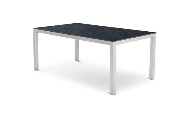 Briga Table Trespa Graphite Top White Frame