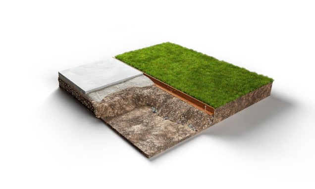 StraightCurve Rigidline 220x7,5 cm. Weervast staal (Corten) ~