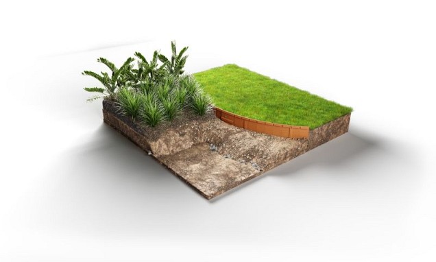 StraightCurve Flexline 220x10 cm. Weervast staal (Corten) ~