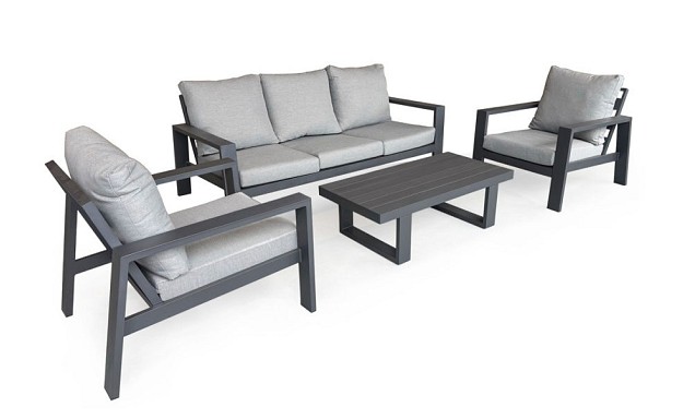 Amigo Lounge Sofa Set Charcoal ~