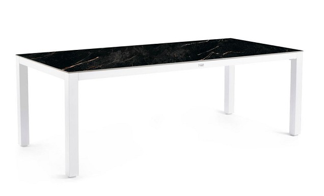 Briga Dining Table Trespa Marble 240x100 cm Creme White ~