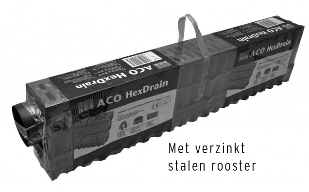 ACO Garagepack lijngoot met verzinkt stalen rooster 3 st. ~