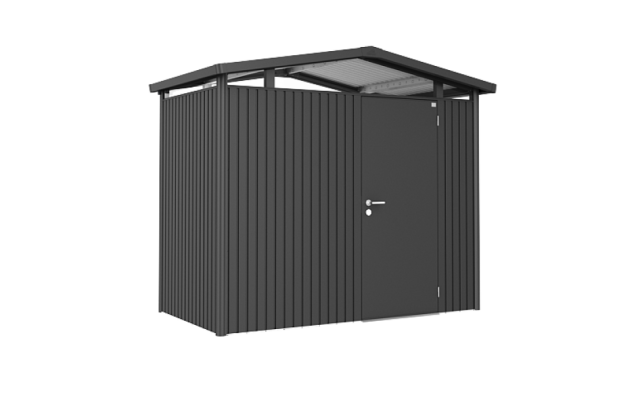 Berging Panorama Gr. P1 donkergrijs metallic met dubbele deur (273x158x227 cm) ~