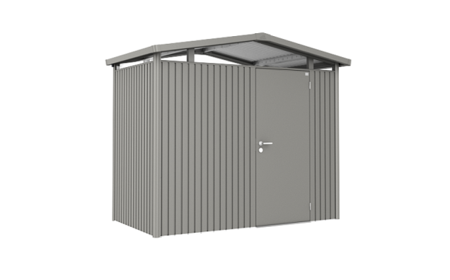 Berging Panorama Gr. P1 kwartsgrijs metallic met standaard deur (273x158x227 cm) ~