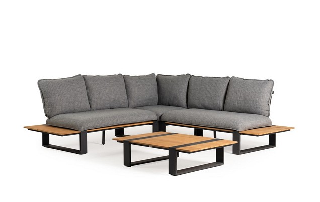 Seto Teak Lounge Set Complete Ash Grey ~