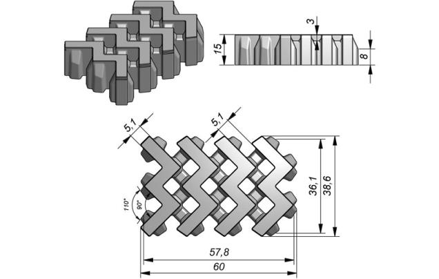 Aviena Edge Waterpasserende Tegel 58x36x15 Grijs (uitlopend 2026) ~