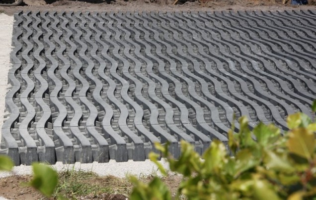 Aviena Wave Waterpasserende Tegel 60x41,7x15 cm. Carbon Intense (enkel op bestelling 200 m²) ~