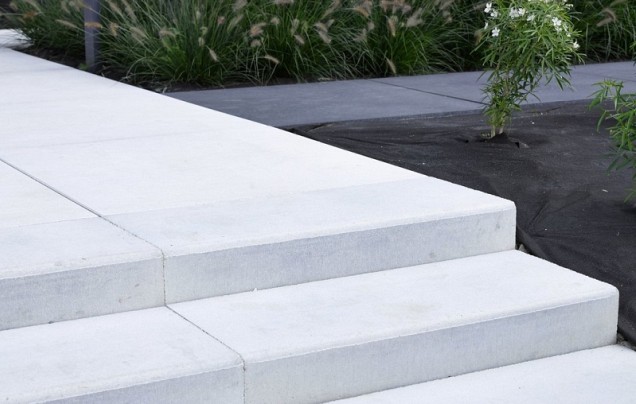 Strained Matt White traptrede 100x40x15 cm. ZF~