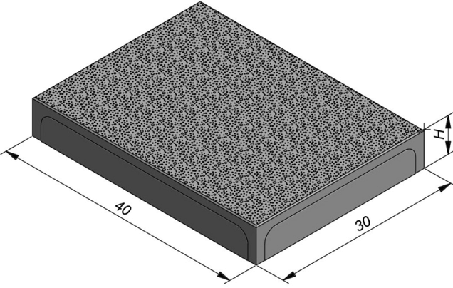 Metal Dark Blue Glitter 40x30x6 cm. MF (uitlopend 2025) ~