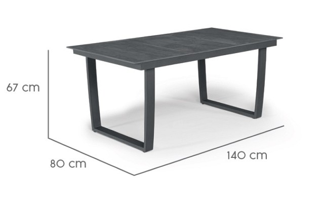 Liv Lounge Dining Table Charcoal Trespa ~