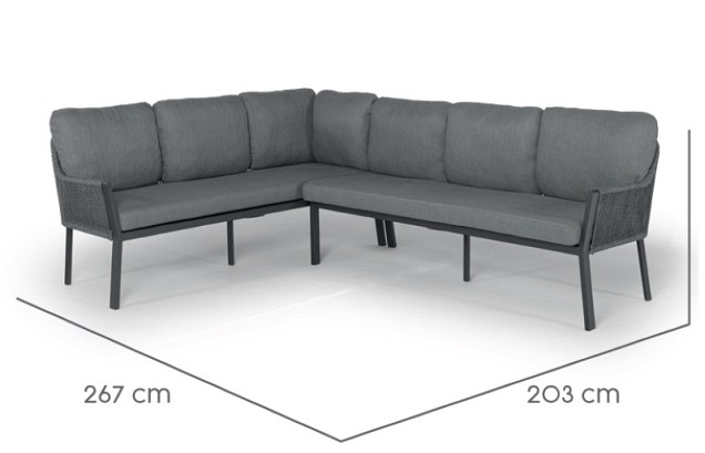 Liv Lounge Dining Set Left Charcoal ~