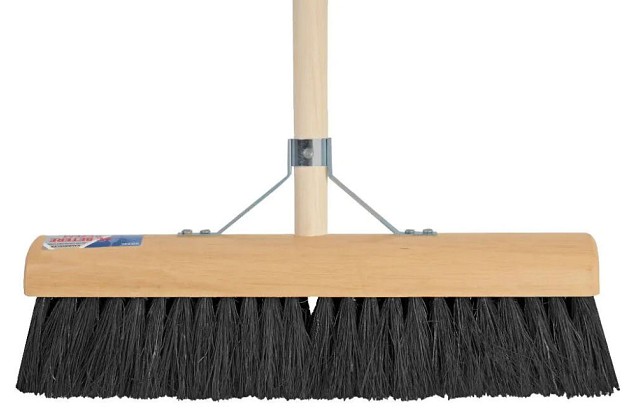 Zaalveger zwart incl. steel 40 cm ~