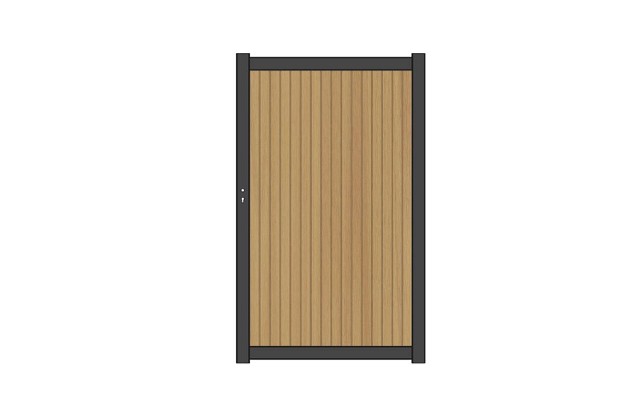 NTW Premium deur met alu frame verticaal Triple Red Cedar 97x186 cm. ~
