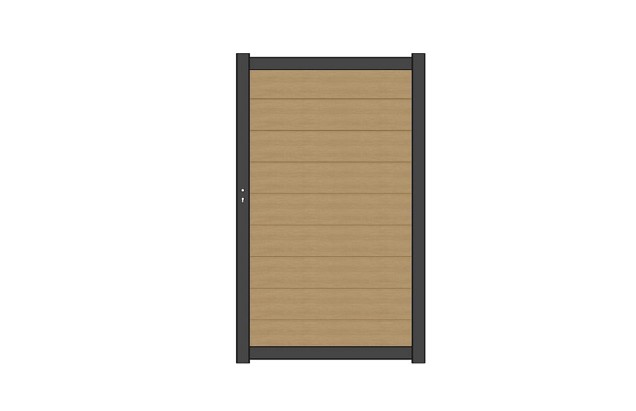 NTW Premium deur met alu frame horizontaal Red Cedar 97x186 cm. ~