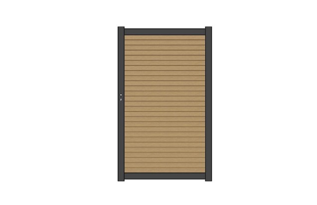 NTW Premium deur met alu frame horizontaal Triple Red Cedar 97x186 cm. ~