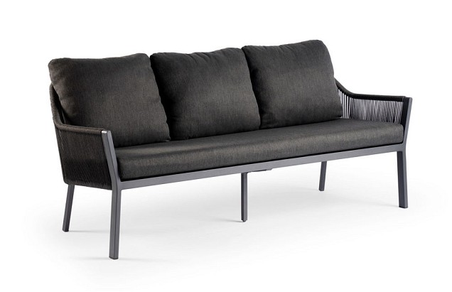 Liv Lounge Dining 3-Seater Black ~