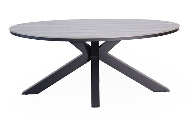 Flores Dining Table 200x110 cm Charcoal  ~