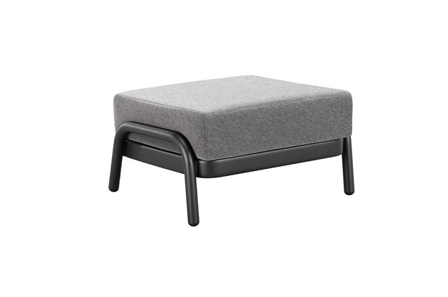 Fiona Lounge Hocker Charcoal