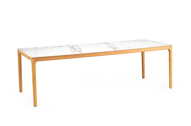 Elegante Teak Dining Table Dekton Entzo 240 x 100 cm ~