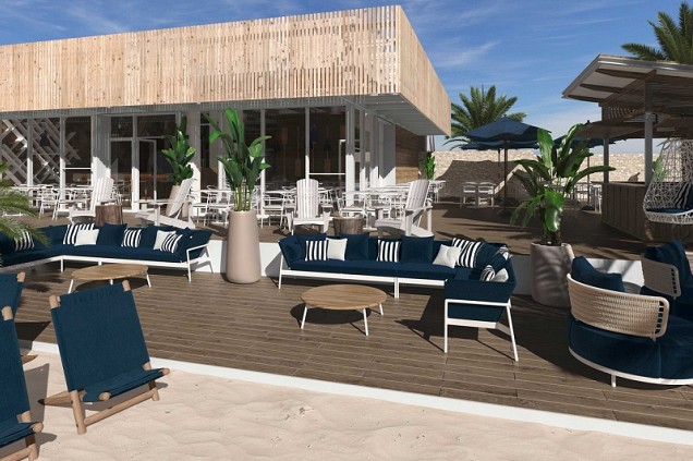 Exadeck Teak plint 60x9 cm. ~