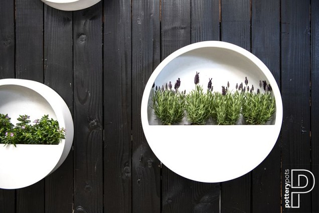 Pottery Pots plantenbak Wally (hanging) M glossy White ~