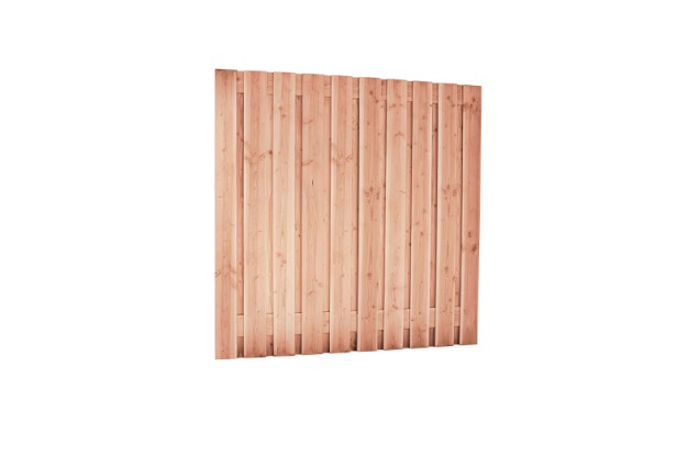 Redvision geschaafd plankenscherm 21-planks 16 mm, 180x180 cm. verticaal recht. ~