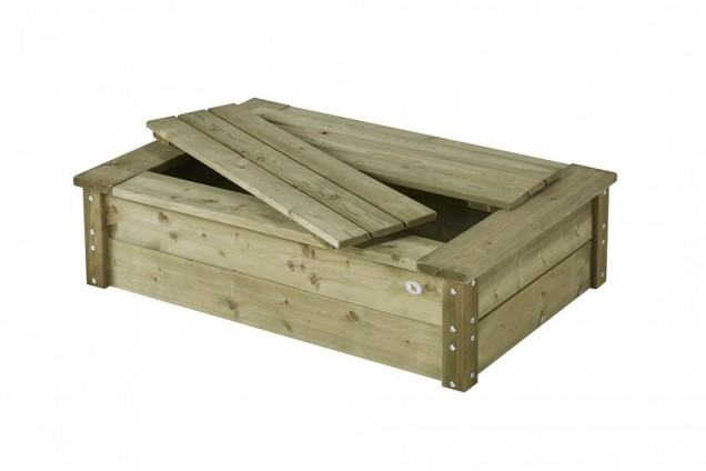 Zandbak 120x80cm, 32cm hoog. Met deksel ~