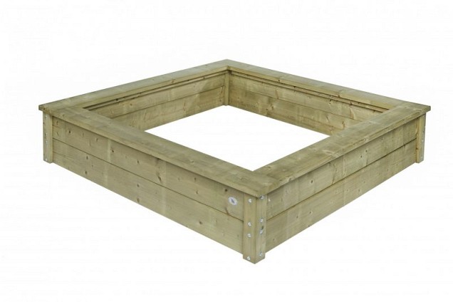 Zandbak 150x150cm, 32cm hoog. Zonder deksel ~