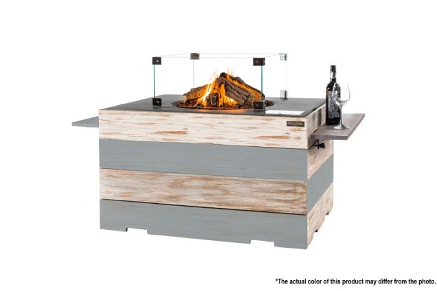 Houten Side Table Nice&Nasty met 2 poeder coated/rubber steunen, 1 set = 2 stuks 74x16,5x20cm~