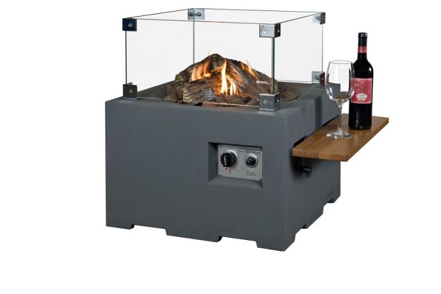 Houten Side Table voor Vierkant Klein / Rechthoek Klein (met 2 poeder coated/rubber steunen, 1 set =