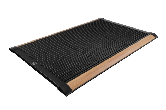 RiZZ Outdoor Mat Black - with Teak