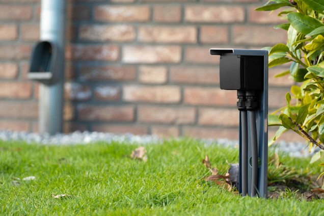 Tuinpaal - pro enkel met dubbele wartel grijs