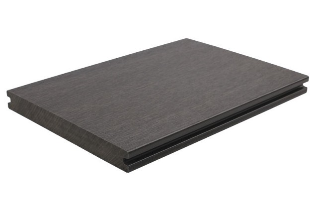 WPC 22,5x210 mm. L=400 cm. Fiberdeck Premium massief Dark Grey ~