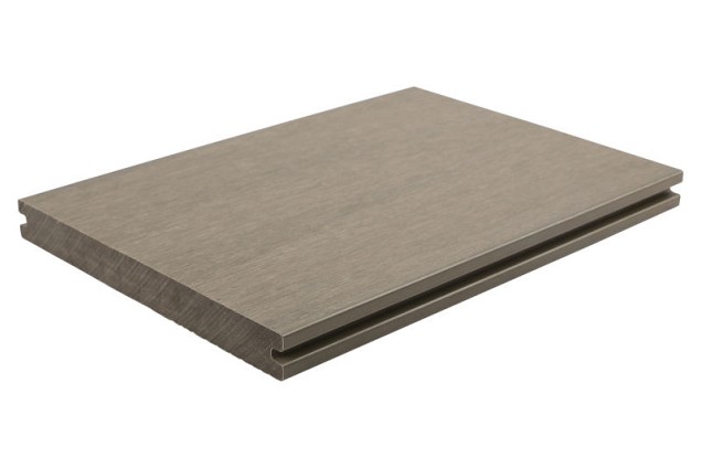 WPC 22,5x210 mm. L=400 cm. Fiberdeck Premium massief Light Grey ~