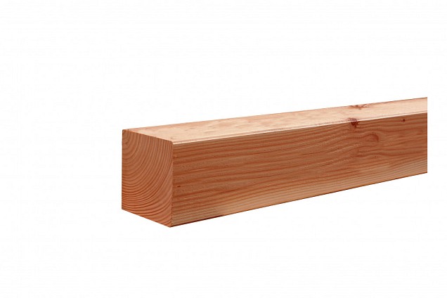 Douglas geschaafde paal. 19x19x400 cm onbehandeld ~