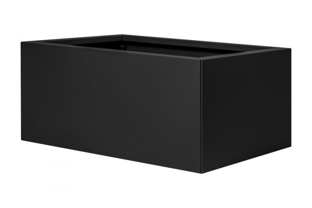 Bloembak vlak grafiet zwart (lxbxh) 90x60x60 cm. ~