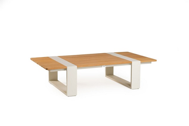Seto Teak Lounge Table Creme White ~