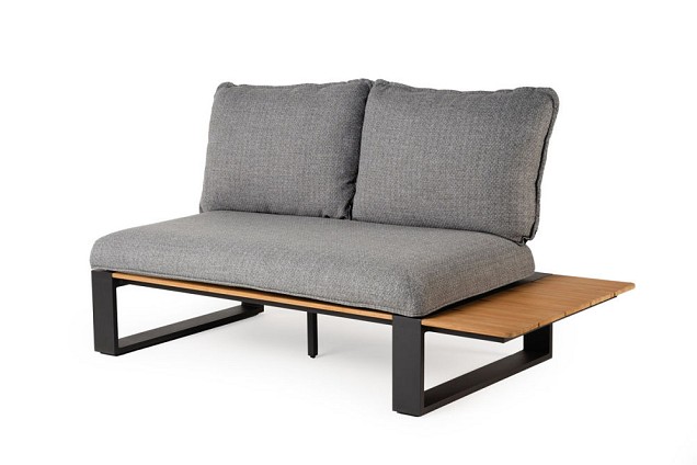 Seto Teak 2-Seater Left Ash Grey ~