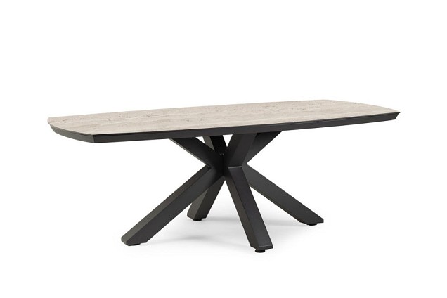 Clover Organic Dining Table Trespa Travertin Charcoal ~