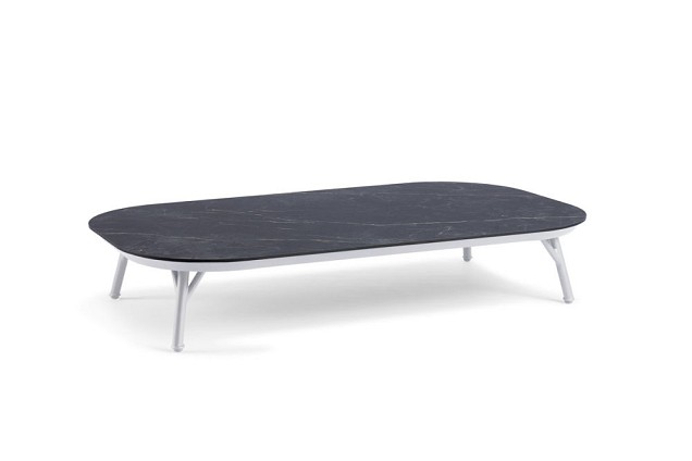 Nora Coffee Table Large Trespa Marble Creme White ~