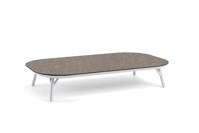 Nora Coffee Table Large Trespa Dark Basalt Creme White ~