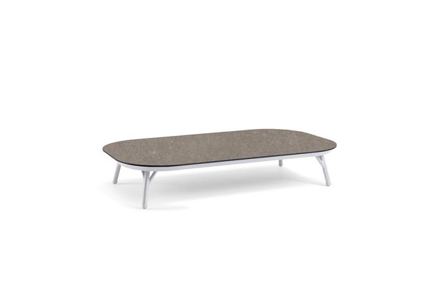 Nora Coffee Table Small Trespa Dark Basalt Creme White ~