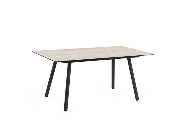 Natal Lounge Dining Table Trespa Travertin Charcoal ~
