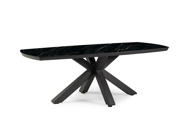 Clover Organic Dining Table Trespa Marble Charcoal ~