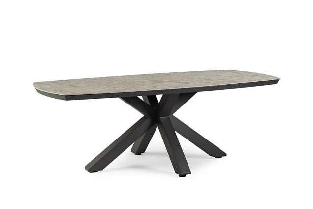 Clover Organic Dining Table Dekton Ceppo Charcoal ~