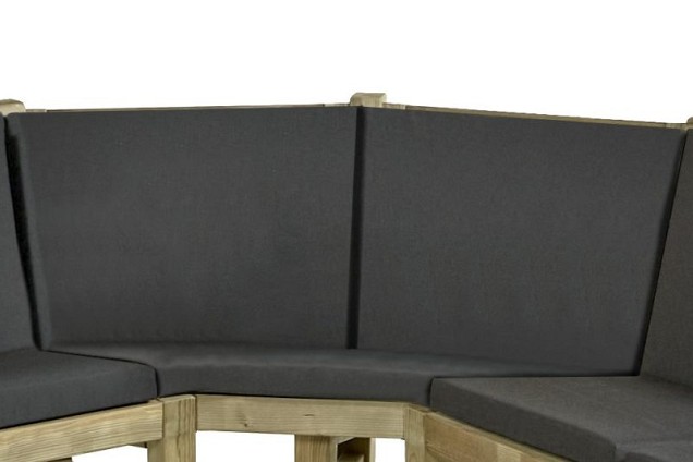 Kussen taupe, hoekelement loungebank ~