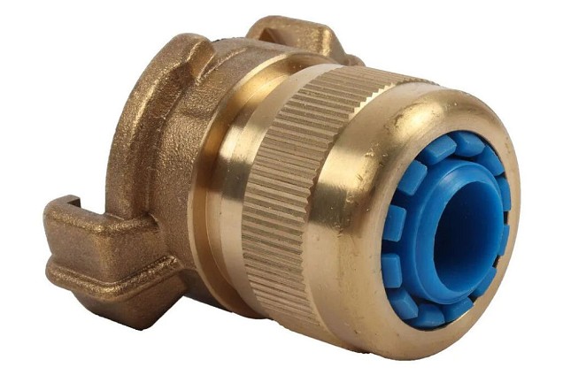 GK-snelkoppeling met slanghouder Ø 18-23 mm messing in blister ~