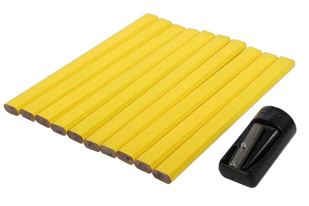 Talen Tools – Timmermanspotloden – Bouwpotloden – 10 stuks – Inclusief slijper ~