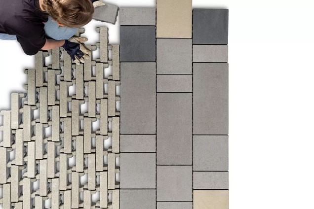 Flex Fusion Gris Naturel 22x22x8 cm. 4 mm. nok 1/1 facet ~